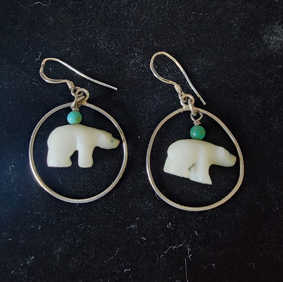 Handmade Bear Fetish Earrings - Picture 1 of 6